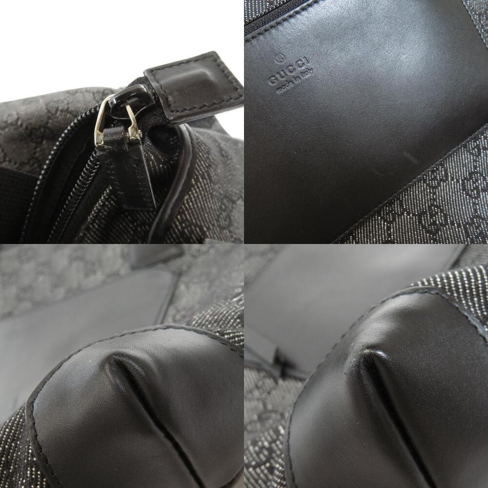 Gucci bag black GG tote leather canvas - Picture 9 of 11